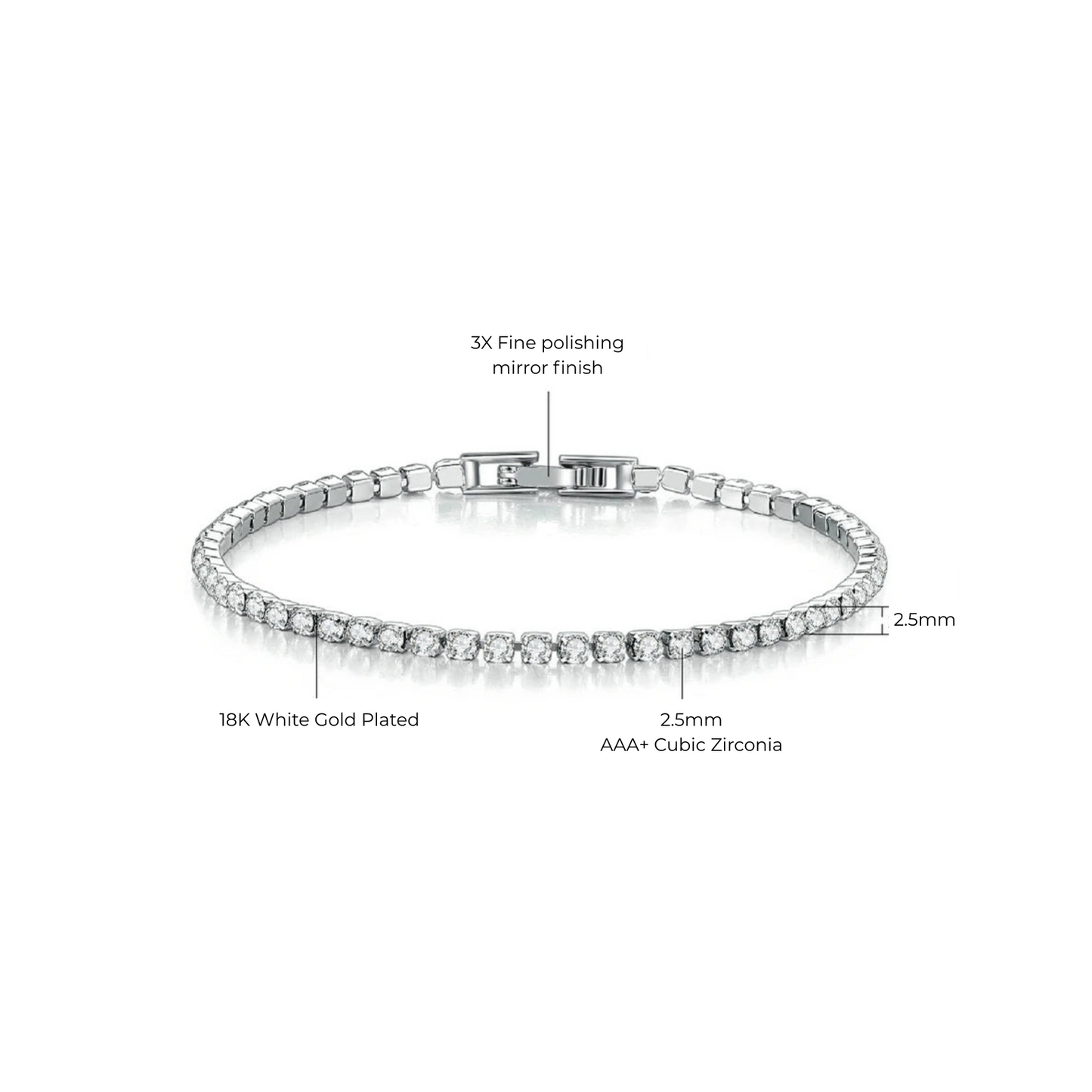Zirconia Tennis Bracelet